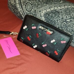 NWT Betsy JOHNSON Wallet with Colorful Cherry Design